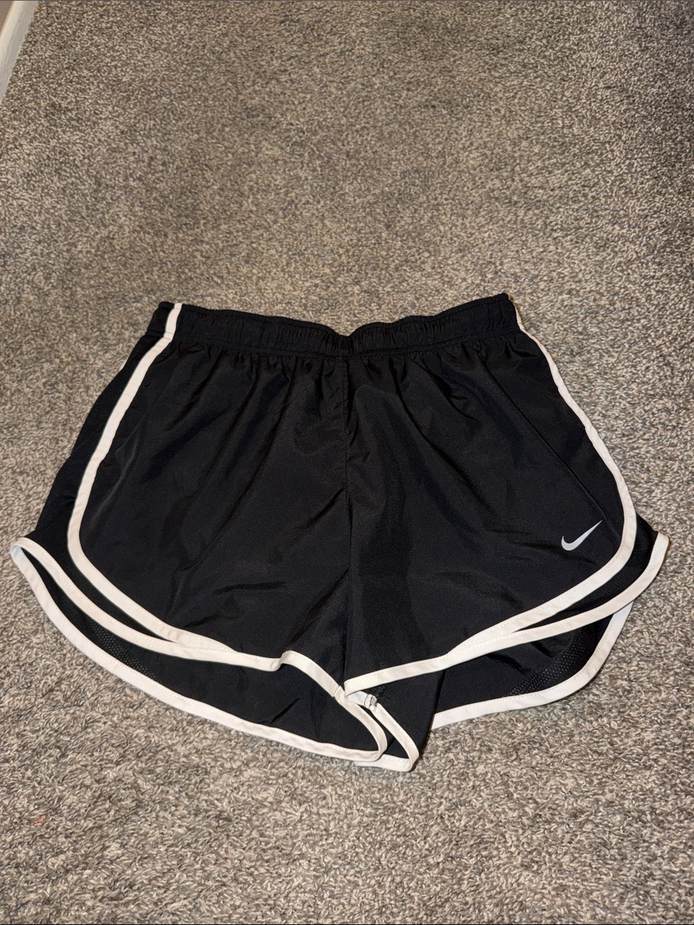 Nike Women’s Black Athletic Shorts with White Trim